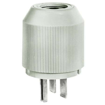Bryant Straight Blade Plug, 6-30P, 30 A, 250V, 2 Pole, Screw Terminals, Grounded 9630NP